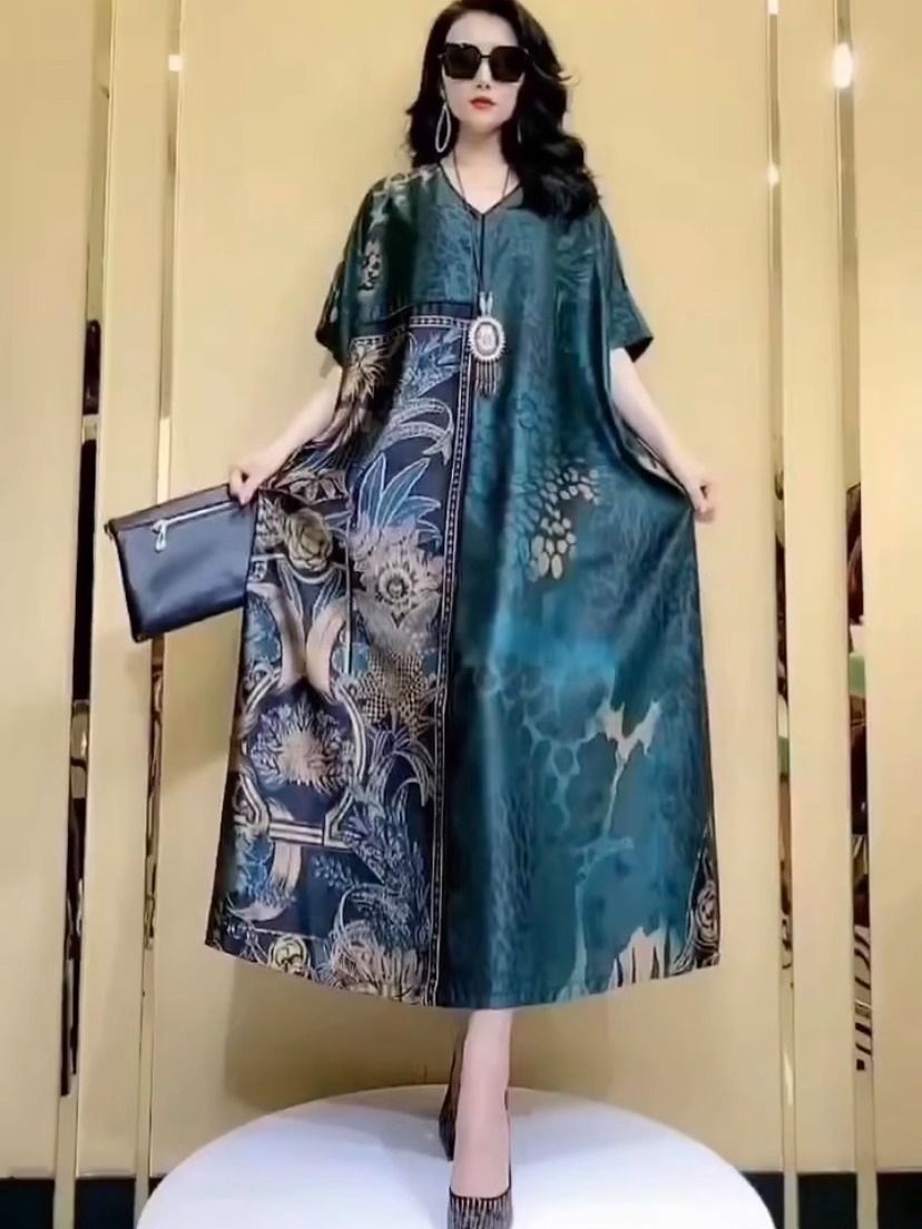 Women Fashion Dress Names - Robe d'été en soie de mûrier