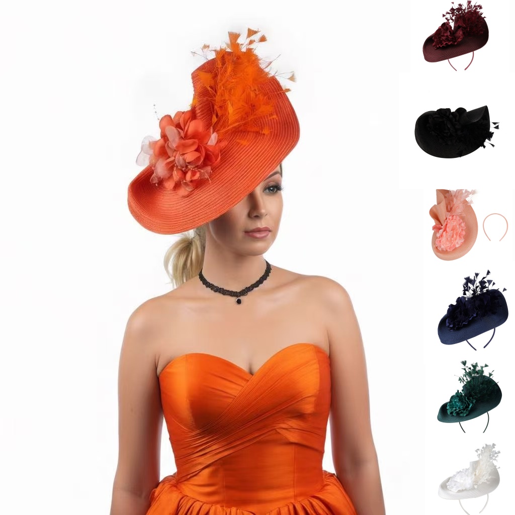 Women'S Fashion Kentucky Derby - 2026 Chapeau Fascinator Exagéré en Paille