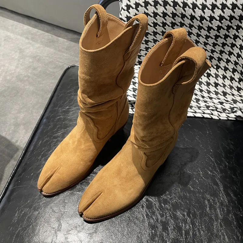 Mode Vintage bottes bout fendu - Women'S Fashion Korea avis et prix