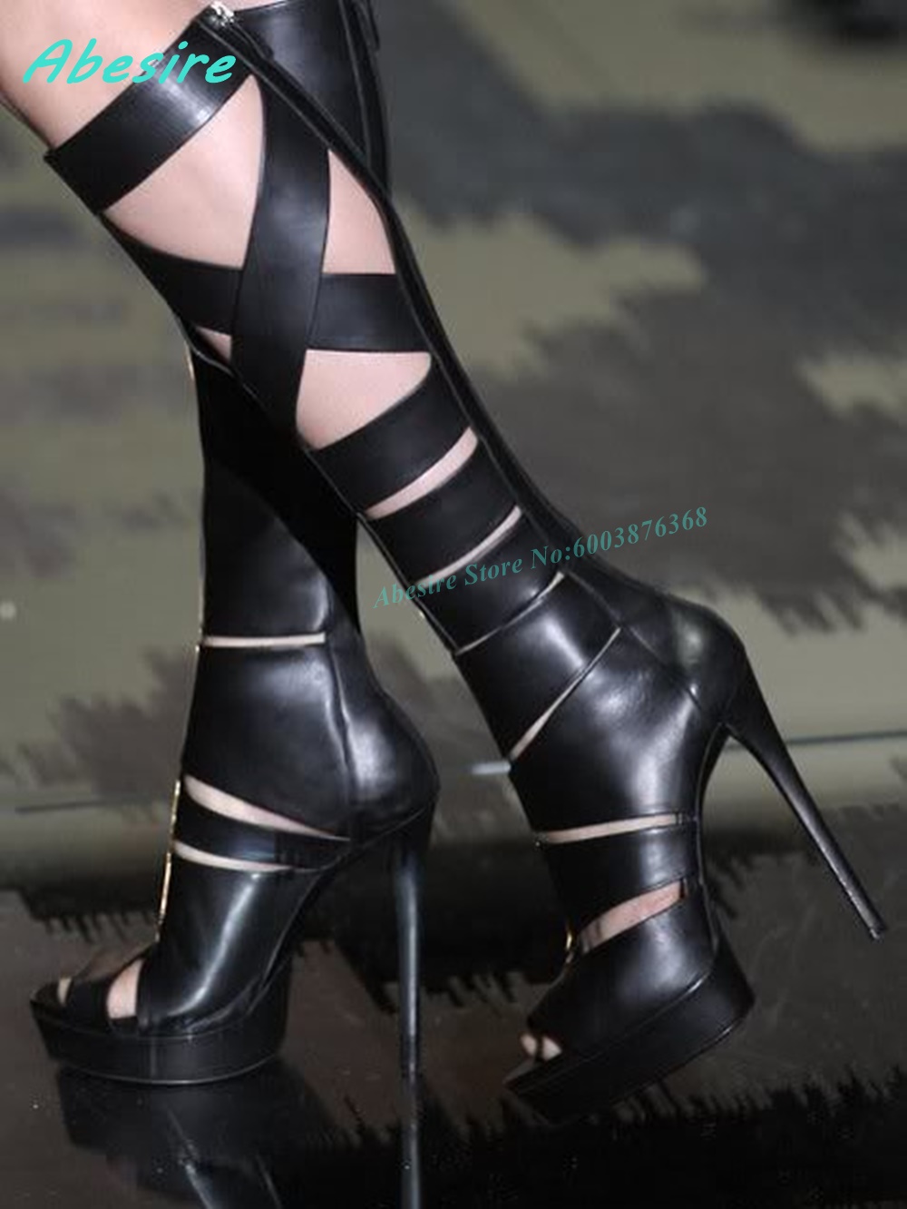 Sandales en cuir ajourées à no - Women'S Fashion Knee High Boots avis et prix