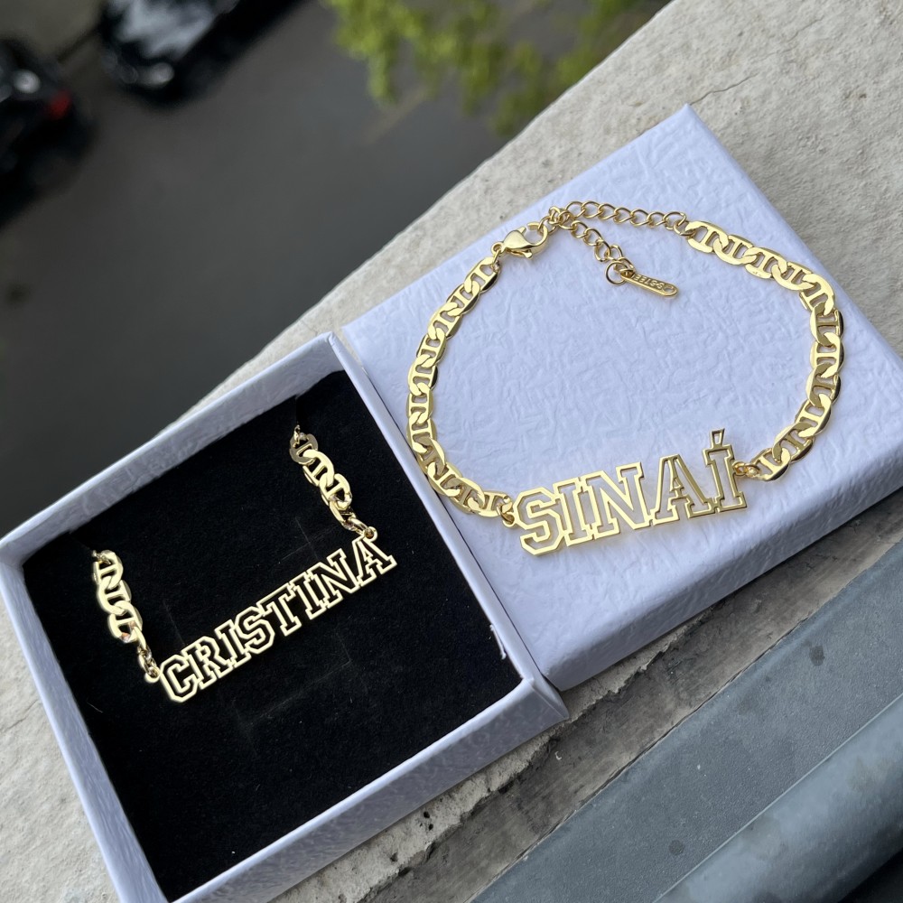 DUOYING-Collier Creux avec Nom - Women Fashion Names avis et prix