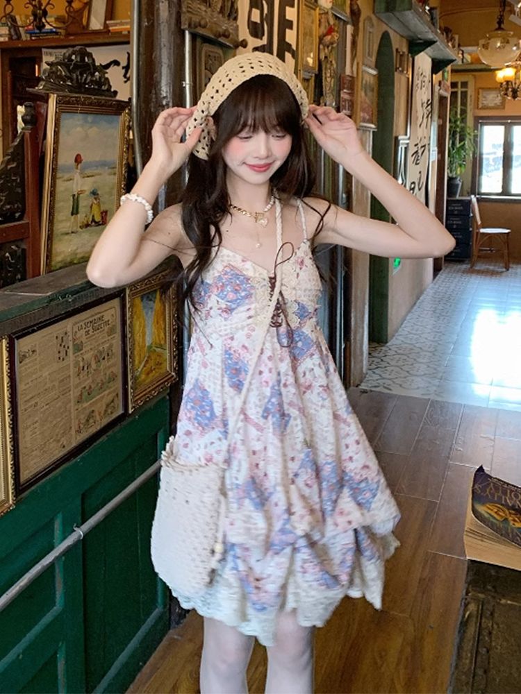 Ensemble de robe d'été vintage - Lace Trim Cami avis et prix