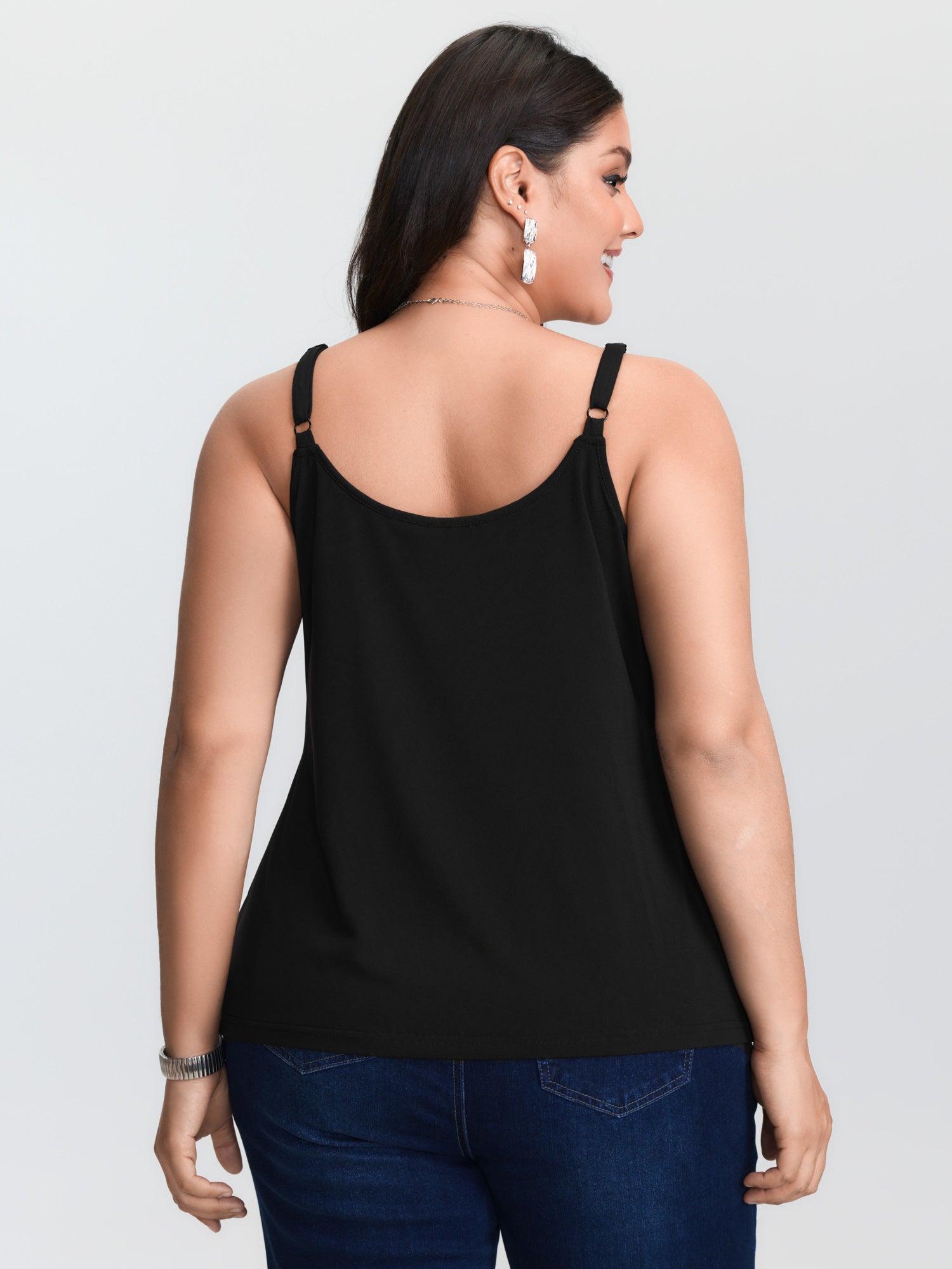 Débardeur noir en maille trico - Lace Trim Cami avis et prix